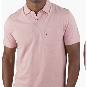 Tailor Vintage Airotec Birdseye Polo Shirt Dusty Rose Size Large NWT